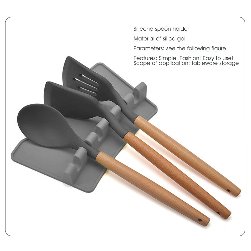 Silicone utensils with Drip Pad